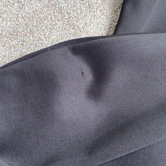 Dress Barn Bodice Lace Back Straight Midi Black Satin Like Dress Size 4 - Picture 16 of 16